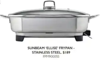 Harvey Norman SUNBEAM 'ELLISE' FRYPAN- STAINLESS STEEL offer