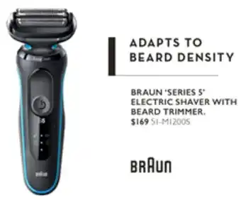 Harvey Norman BRAUN 'SERIES 5" ELECTRIC SHAVER WITH BEARD TRIMMER offer