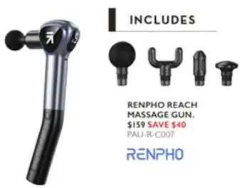 Harvey Norman RENPHO REACH MASSAGE GUN offer