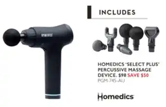 Harvey Norman HOMEDICS 'SELECT PLUS PERCUSSIVE MASSAGE DEVICE offer