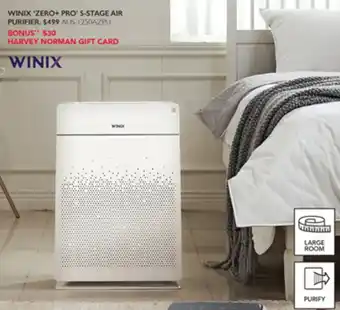 Harvey Norman WINIX 'ZERO+ PRO' 5-STAGE AIR PURIFIER offer