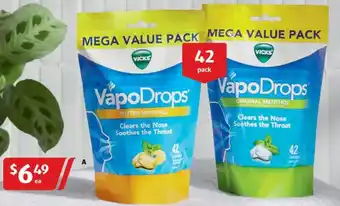 ALDI Vicks VapoDrops Mixed 42pk offer