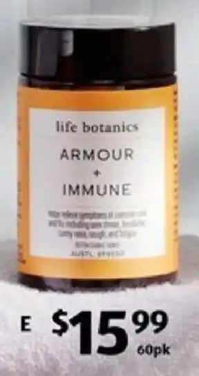 ALDI Life Botanics Armour + Immune 60pk offer