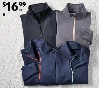 ALDI Adult's Zipped Jacket or Quarter Zip Top offer