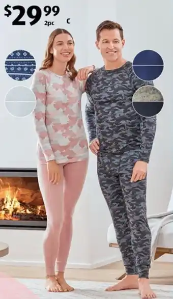 ALDI Adult's Thermal Underwear 2pc offer