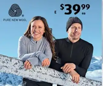 ALDI Adult's Merino Quarter Zip Top offer