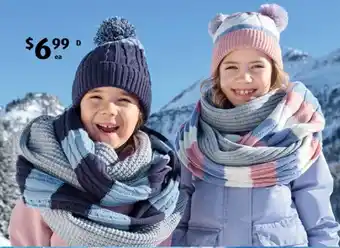 ALDI Children's Knitted Scarf or Beanie offer