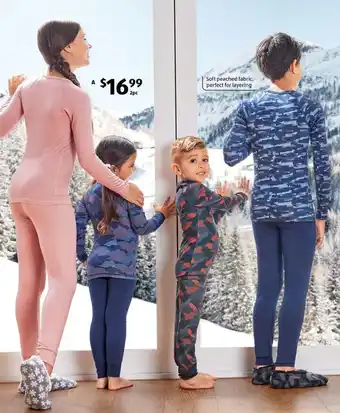 ALDI Children's Thermal Underwear Set offer