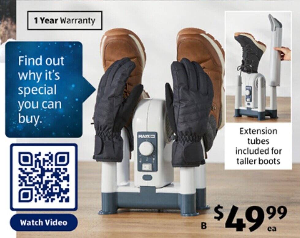 MaxxDry Heavy Duty Boot, Shoe and Glove Dryer offer at ALDI