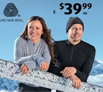 ALDI Adult's Merino Quarter Zip Top offer