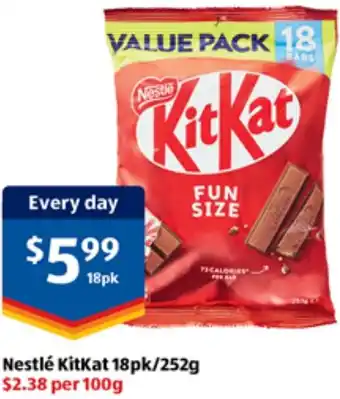 ALDI Nestlé KitKat 18pk/252g offer