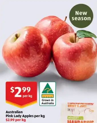 ALDI Australian Pink Lady Apples per kg offer