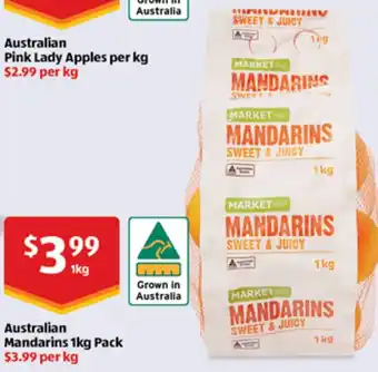 ALDI Australian Mandarins 1kg Pack offer