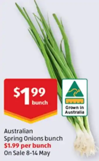 ALDI Australian Spring Onions bunch offer