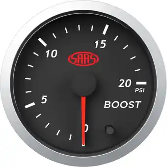 Autopro Saas Boost Gauge Diesel 0-20 psi 52mm Black Street Series offer