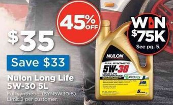 Repco Nulon Long Life 5W-30 5L offer