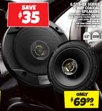 Autobarn 6.5" S-EX SERIES 2 WAY COAXIAL SPEAKERS offer