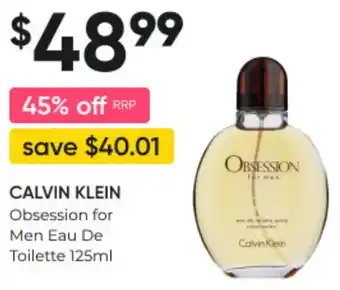 Obsession for Men Eau De Toilette 125ml
