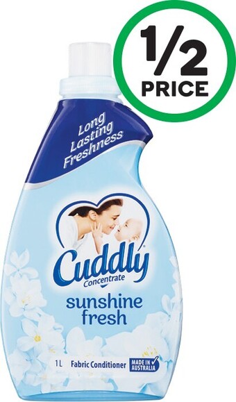 Woolworths Cuddly Fabric Softener 850ml or 1 Litre offer