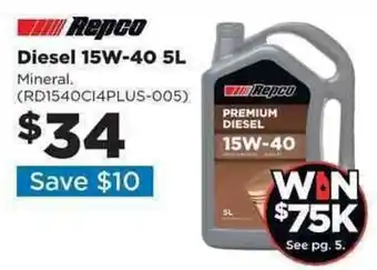 Repco Diesel 15W-40 5L offer