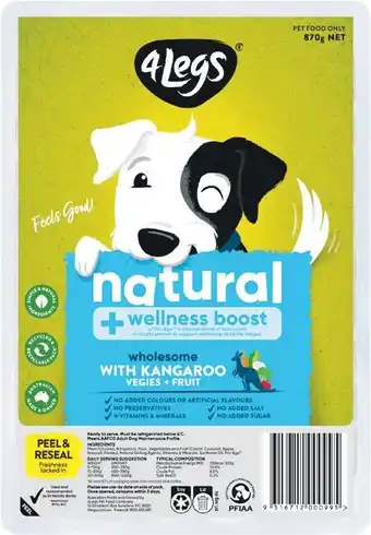 Woolworths 4 Legs Dog Meatballs 870g - From the Pet Food Chiller offer