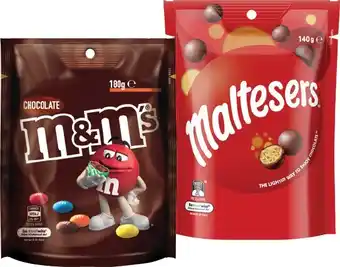 IGA Maltesers, M&M's, Pods or Skittles Pack 120‑200g Selected Varieties offer