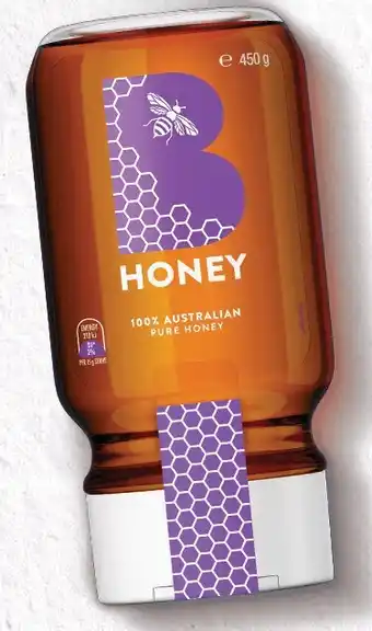 IGA B Honey 100% Australian Pure Honey 450g offer