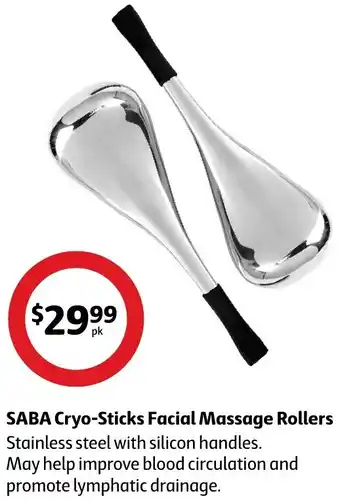 Coles SABA Cryo-Sticks Facial Massage Rollers offer