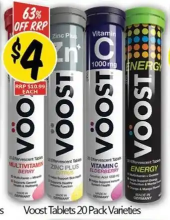 NQR Voost Tablets 20 Pack Varieties offer
