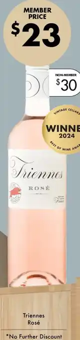 Vintage Cellars Triennes Rosé offer