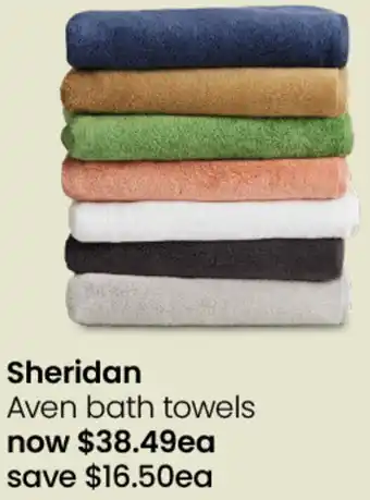 Myer Aven bath towels offer