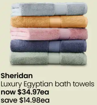 Myer Luxury Egyptian bath towels offer