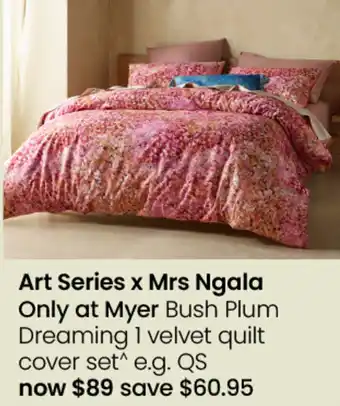 Myer Bush Plum Dreaming 1 velvet quilt cover set^ e.g. QS offer