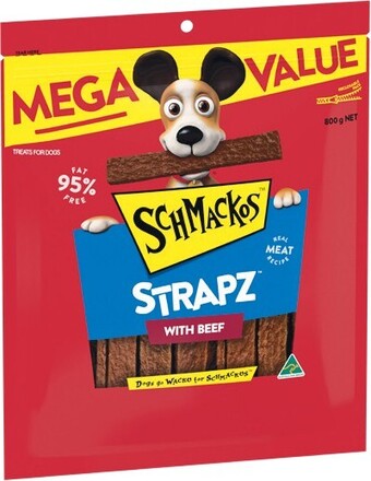 Woolworths Schmackos Strapz Dog Treats 800g offer