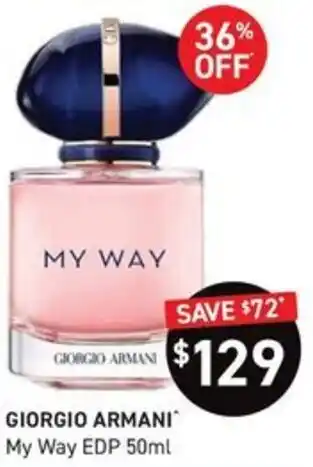 Chemist King GIORGIO ARMANI My Way EDP 50ml offer