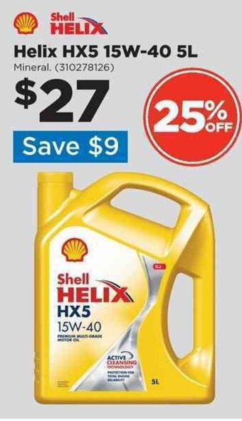 Repco Helix HX5 15W-40 5L offer