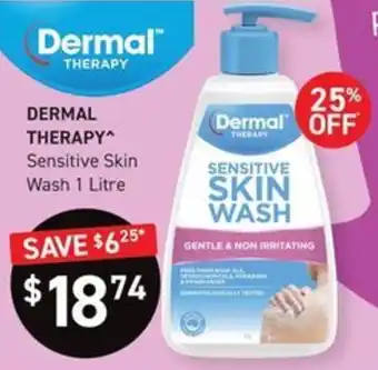 Chemist King DERMAL THERAPY Sensitive Skin Wash 1 Litre offer