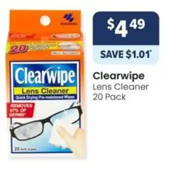 Advantage Pharmacy Clearwipe Lens Cleaner 20 Pack offer