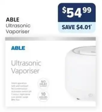 Advantage Pharmacy ABLE Ultrasonic Vaporiser offer