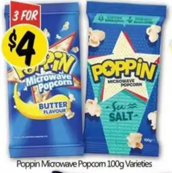 Poppin Microwave Popcom 100g Varieties