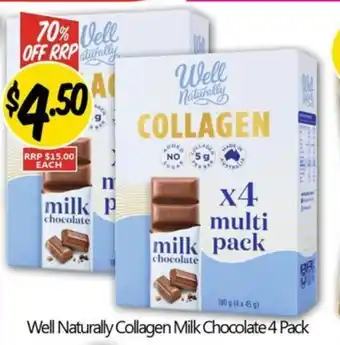 NQR Well Naturally Collagen Milk Chocolate 4 Pack offer