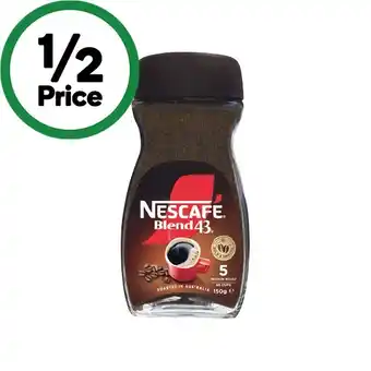 Woolworths Nescafe Blend 43 Instant Coffee 140-150g offer