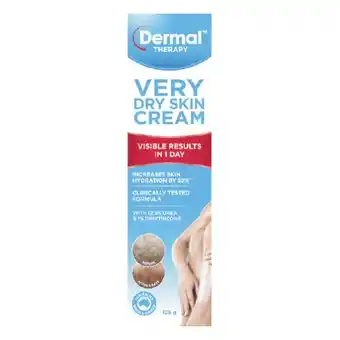 Woolworths Dermal Therapy Very Dry Skin Cream 125g offer