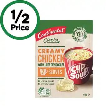 Woolworths Continental Cup Soup 50-75g Pk 2 offer