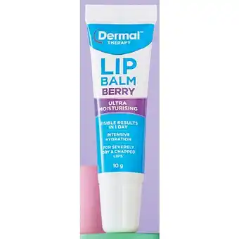 Woolworths Dermal Therapy Berry Lip Balm 10g offer