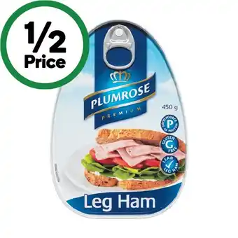 Woolworths Plumrose Leg Ham 450g offer