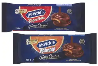 Coles McVitie's Fully Coated Digestives or Hobnob Biscuits 158g offer