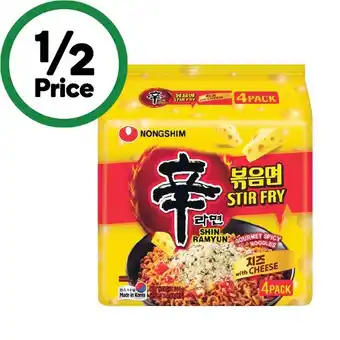 Woolworths Nongshim Spicy Noodles Cheese 554g Pk 4 offer