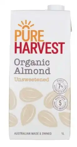 Coles Pureharvest Unsweetened Almond Milk 1 Litre offer