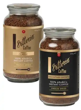 Coles Vittoria Freeze Dried Instant Coffee 400g offer